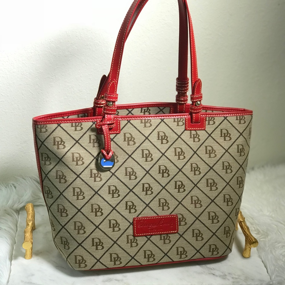 Dooney and Bourke Tote Monogram/Red Used
